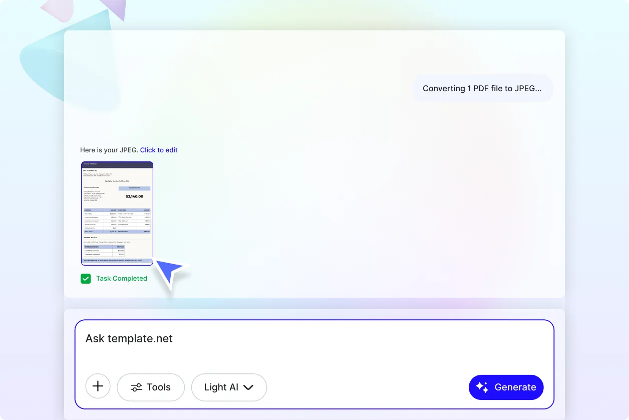 Free AI Convert PDF to JPEG | AI PDF to JPEG Converter Online
